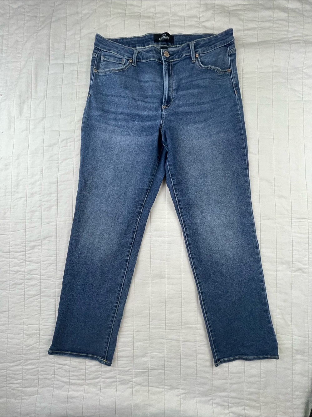 Jordache High Rise Straight-Leg Blue Jeans 16